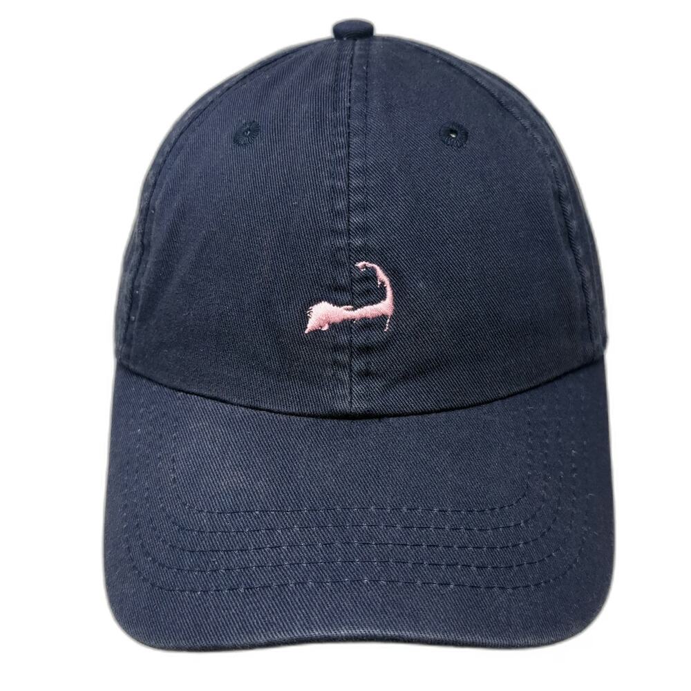 Cuffys Baseball Cap Blue Pink Womens Cape Cod Embroidered Cotton Slideback Hat